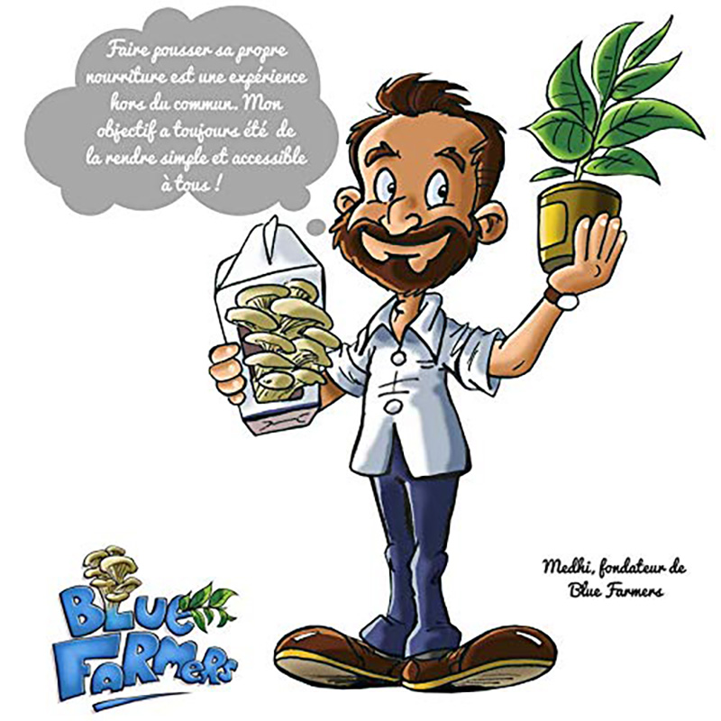 Blue Farmers Herbes aromatiques Cultivez votre Coriandre Ciboulette et Basilic à la Maison