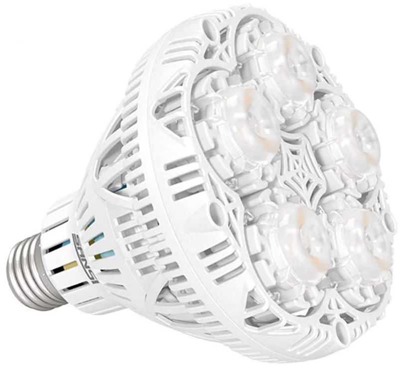 Avis - SANSI Lampe Horticole LED à Spectre Complet 24W Lampe de Croissance E27 à Cycle Complet, 2000lm Lumière du Jour Blanc,Lampe de Plante